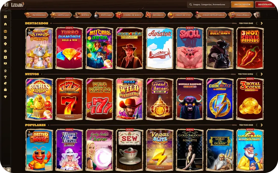 lizaro casino juegos