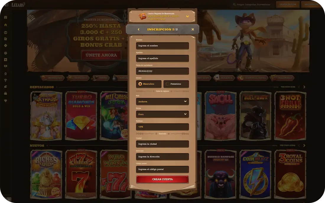 lizaro caino registro