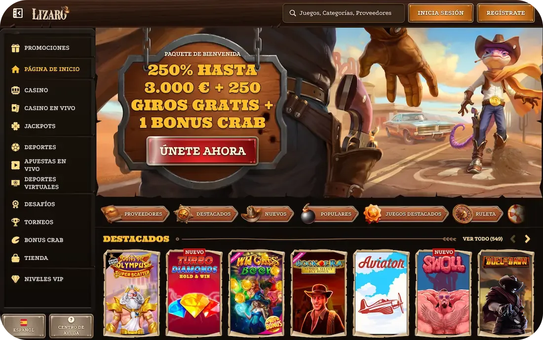 lizaro casino sitio